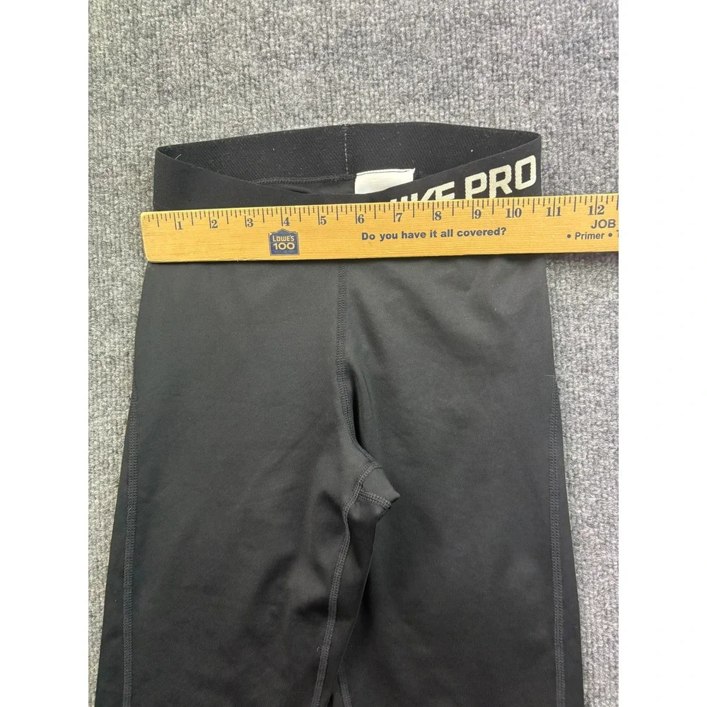 Nike Pro‎ Leggings Womens XS Black Dri-FIT Cropped Compression Athletic Pants